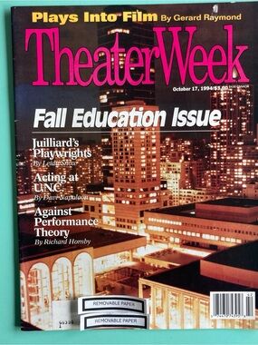 Fall Education Issue - Juilliard Theater Week Magazine  October 17 1994 Label